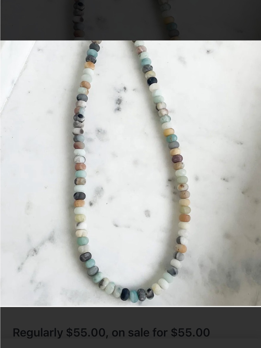 Virtue Beaded Natural Jade Tones Necklace - 18 inch